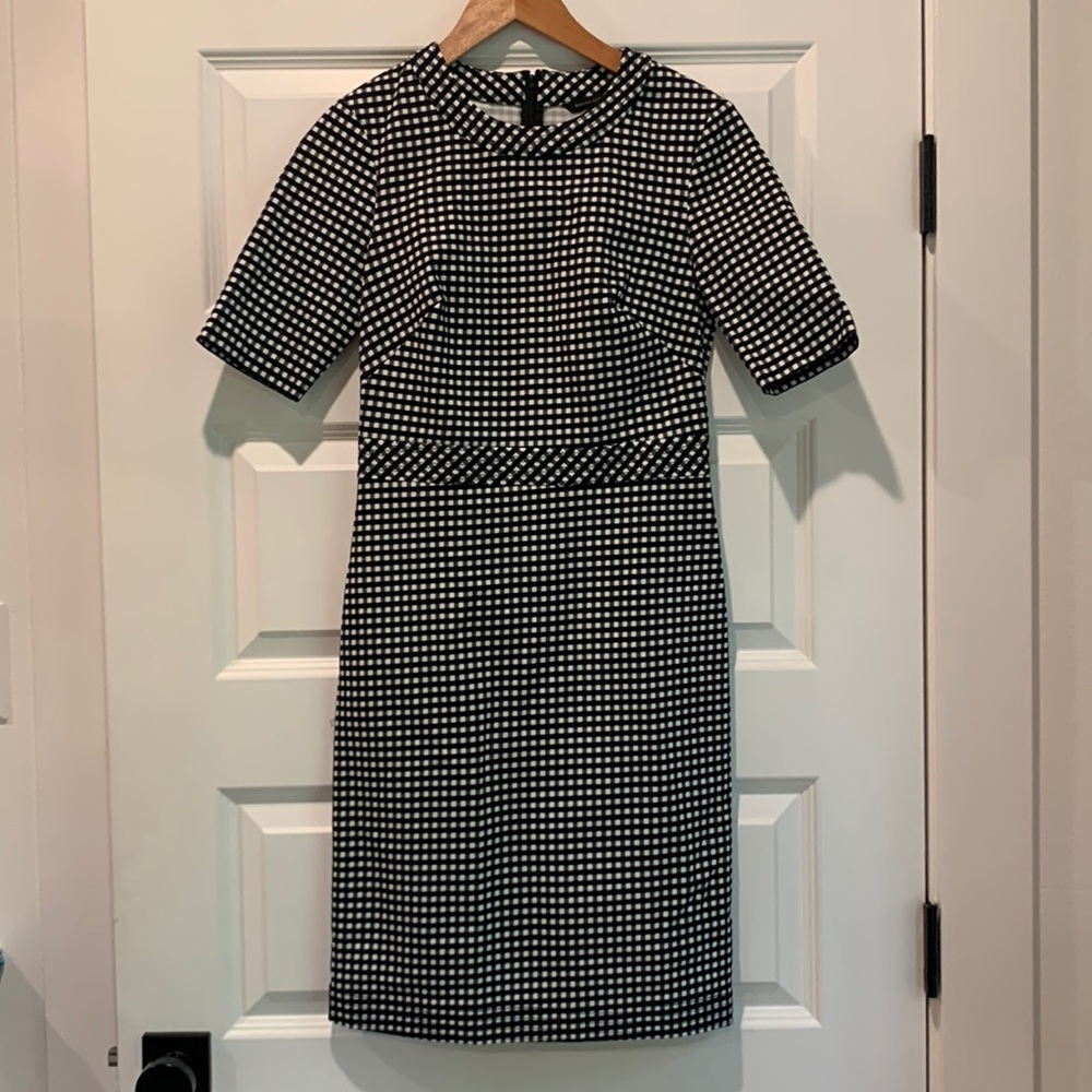 Checkered Banana Republic Dress